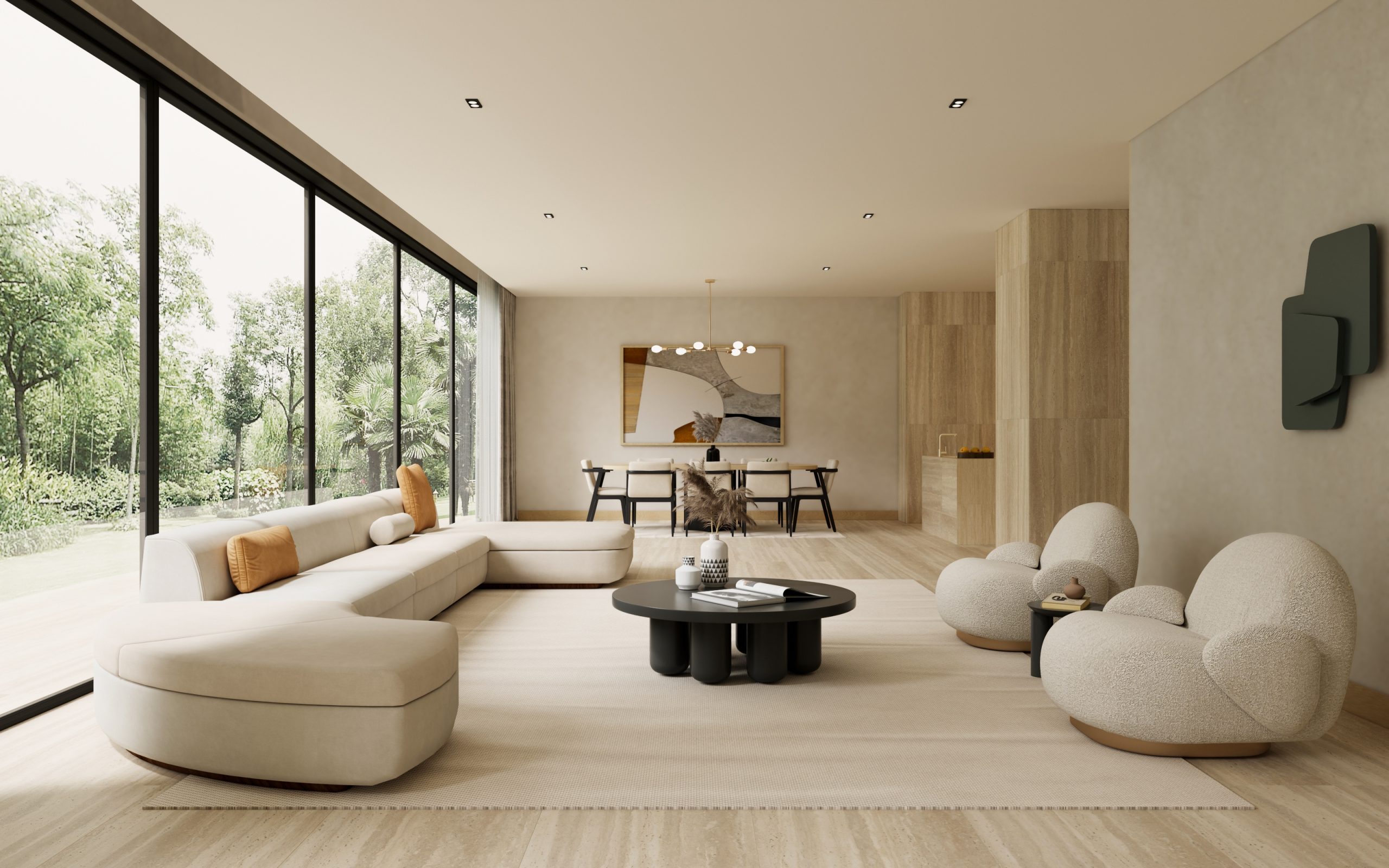 612TL32 travertine effect porcelain tile